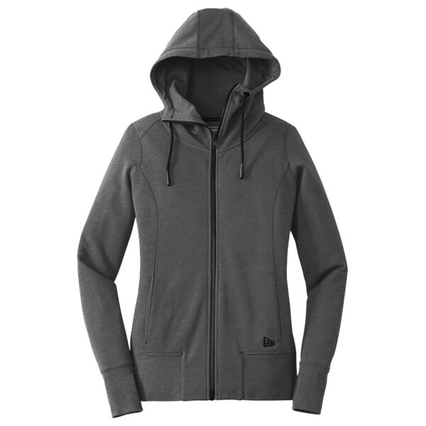Ladies Tri Blend Fleece Full Zip Hoodie Thumbnail